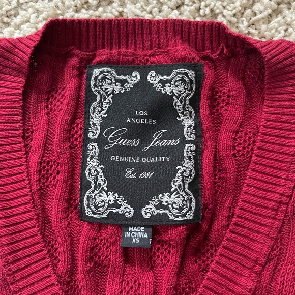 Red Guess Jeans sweater - Picture 3 of 3